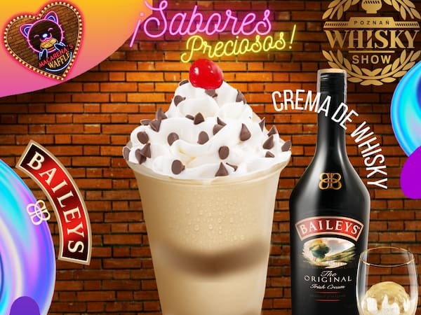 2 MALTEADAS CREMA DE WHISKY Y BRAWNIE, SYRUP CHOCOLATE HERSHEYS CHANTILLY.14 ONZ